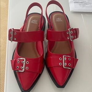 Wild Fable Red Buckle Slingback Flats